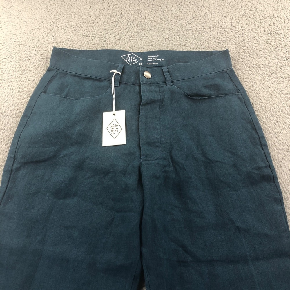 Alex Crane Cham Pants Mens 28x30 Dusk 100% Linen Resort Summer Lightweight New